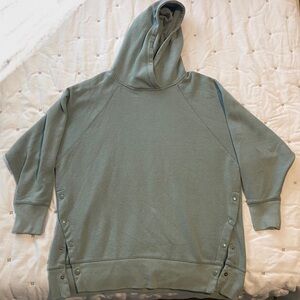 Aerie pullover hoodie with button detail